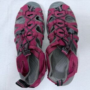 Keen Waterproof Sandals Women’s Sz 8-8.5 Red EUC Hiking Casual Ultimate outdoor‎